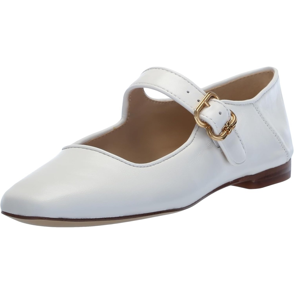 image:imageSam Edelman Womens MichaelaMary Jane FlatBright White Leather