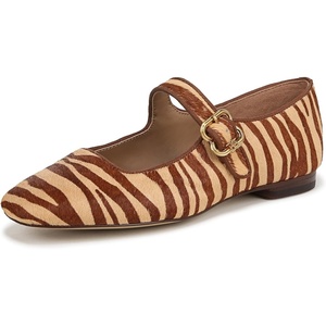 Sam Edelman Womens MichaelaMary Jane Flat(Beechwood Zebra Multi)